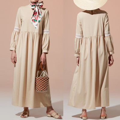Tailored Fashion Women Casual Linen Solid Linen Lace Patchwork Long Sleeve Loose Dress
Tailored Fashion Women Casual Linen Solid Linen Lace Patchwork Long Sleeve Loose Dress