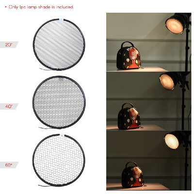 7" 180mm Elinchrom Mount Standard Reflector Diffuser Shade Lamp Shade with 20° 40° 60° Honeycomb Grids for Elinchrom Mount Studi
7" 180mm Elinchrom Mount Standard Reflector Diffuser Shade Lamp Shade with 20° 40° 60° Honeycomb Grids for Elinchrom Mount Studi