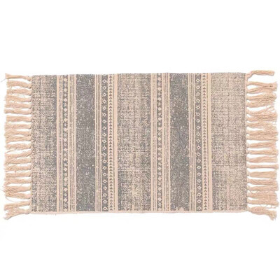 Gobestart Bohemian Hand-woven Cotton Linen Plant Printing Dyeing Decorative Mat 60X90CM
Gobestart Bohemian Hand-woven Cotton Linen Plant Printing Dyeing Decorative Mat 60X90CM