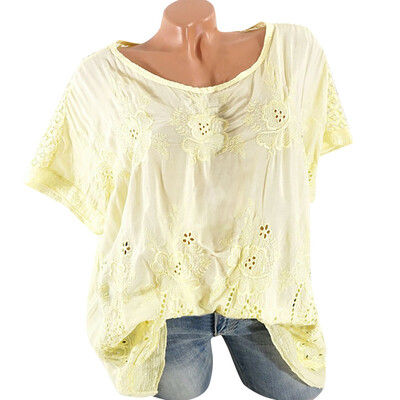 Starmoon Women Casual Short Sleeve Lace Solid Fashion Loose Plue Size Tops Shirt Blouse
Starmoon Women Casual Short Sleeve Lace Solid Fashion Loose Plue Size Tops Shirt Blouse