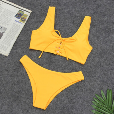 Roseonmyhand Womens Two Piece Solid Baddage Sexy Split Swimsuit Bikini Swimsuit Beachwear
Roseonmyhand Womens Two Piece Solid Baddage Sexy Split Swimsuit Bikini Swimsuit Beachwear