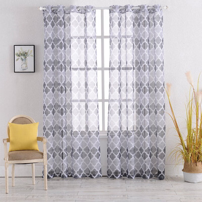 Bladies Printed Geometric Sheer Curtain Linen Look Honeycomb pattern Cross ase cloth 4687
Bladies Printed Geometric Sheer Curtain Linen Look Honeycomb pattern Cross ase cloth 4687
