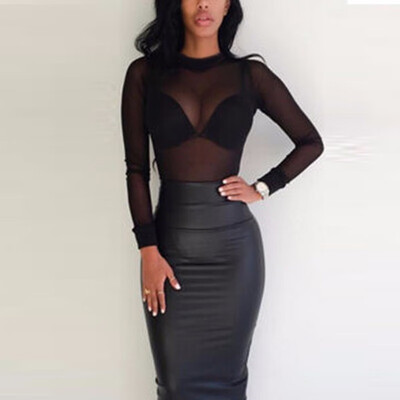 Sexy Women T Shirt See Through Transparent Mesh Tops Long Sleeve Sheer Slim Ladies Turtleneck T-Shirt
Sexy Women T Shirt See Through Transparent Mesh Tops Long Sleeve Sheer Slim Ladies Turtleneck T-Shirt
