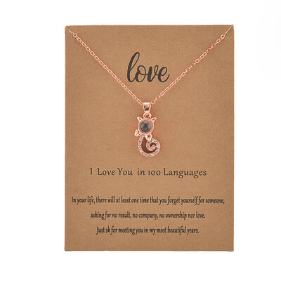 With Card Cat 100 Language I love You Necklace For Women Wedding Letter Necklace Jewelry Drop Shipping
With Card Cat 100 Language I love You Necklace For Women Wedding Letter Necklace Jewelry Drop Shipping