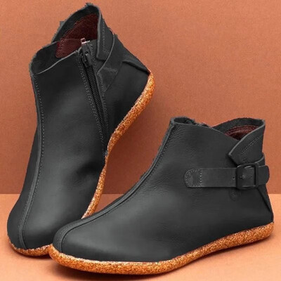 Independent station foreign trade new female round head retro womens leather boots side zipper Chelsea boots thick increase high
Independent station foreign trade new female round head retro womens leather boots side zipper Chelsea boots thick increase high