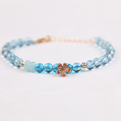 Natural Aquamarine Bracelet Men&Women Couples Blue Crystal Bracelet Simple Handmade Birthday Gift
Natural Aquamarine Bracelet Men&Women Couples Blue Crystal Bracelet Simple Handmade Birthday Gift