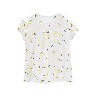 DOU DOU YI CHU childrens clothing girls floral missing shoulder shirt baby short-sleeved shirt summer 9195
DOU DOU YI CHU childrens clothing girls floral missing shoulder shirt baby short-sleeved shirt summer 9195