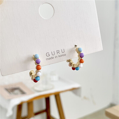 Aretes de mujer modernos 2018 new brand design semi-circular flower earrings generous minimalist Korean earrings for women
Aretes de mujer modernos 2018 new brand design semi-circular flower earrings generous minimalist Korean earrings for women