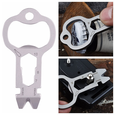 Multi Functional Pocket Tool Stainless Steel Bottle Opener Screwdriver Spanner Spoke Outdoor Supplies Camping EDC Survival Tool
Multi Functional Pocket Tool Stainless Steel Bottle Opener Screwdriver Spanner Spoke Outdoor Supplies Camping EDC Survival Tool