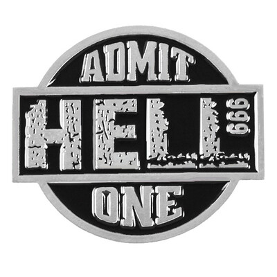Cartoon Hell Admit One Enamel Pins Black Red Badges Lapel Pin For Denim Shirt Punk Ticket Jewelry Gift
Cartoon Hell Admit One Enamel Pins Black Red Badges Lapel Pin For Denim Shirt Punk Ticket Jewelry Gift