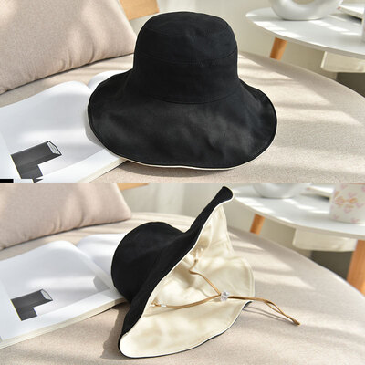 The new double-sided fishermans hat spring&autumn female Korean wave summer sun visor female Sun Sun Hat
The new double-sided fishermans hat spring&autumn female Korean wave summer sun visor female Sun Sun Hat