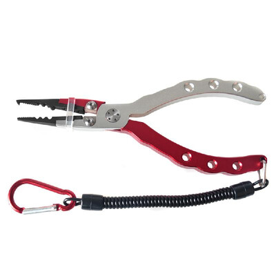 Aluminum Alloy Fishing Pliers Split Ring Cutters Hooks Remover Fishing Holder Tackle with Sheath & Retractable Tether Combo
Aluminum Alloy Fishing Pliers Split Ring Cutters Hooks Remover Fishing Holder Tackle with Sheath & Retractable Tether Combo
