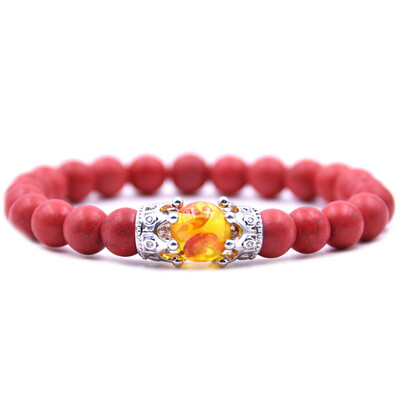 8 mm Natural Stone Volcanic Stone Bracelet DIY Rose Gold Small Crown Hand Cord Micro Inlay Zircon Bracelet
8 mm Natural Stone Volcanic Stone Bracelet DIY Rose Gold Small Crown Hand Cord Micro Inlay Zircon Bracelet