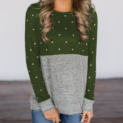 Nomeni Women Dot Printing Patchwork O Neck Long Sleeve Sweatshirt Pullover Blouse BKL
Nomeni Women Dot Printing Patchwork O Neck Long Sleeve Sweatshirt Pullover Blouse BKL