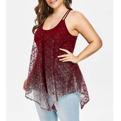 Roseonmyhand Plus Size Women Perspective Gradient Mesh Tank Up Sleeveless Camis O-Neck Blouse
Roseonmyhand Plus Size Women Perspective Gradient Mesh Tank Up Sleeveless Camis O-Neck Blouse