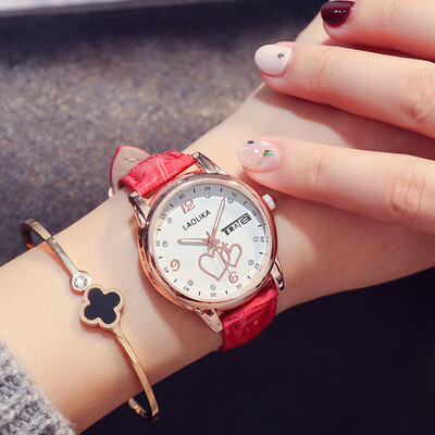 Net red double calendar week belt watches female students love temperament fashion watches womens steel waterproof womens watche
Net red double calendar week belt watches female students love temperament fashion watches womens steel waterproof womens watche