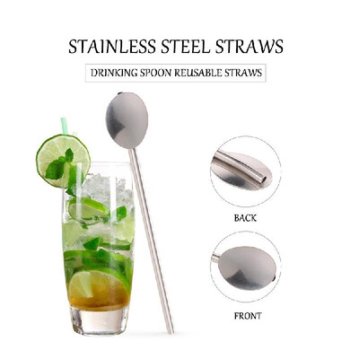 Stainless Steel Straws Drinking Spoon Reusable Straws for Cocktail Serving Kitchen Barbecue Party Bar BBQ
Stainless Steel Straws Drinking Spoon Reusable Straws for Cocktail Serving Kitchen Barbecue Party Bar BBQ
