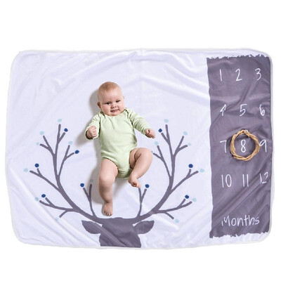 Baby Monthly Milestone Blanket Marker For Girl Boy Floral Deer Horn Frame Newborn Photo Prop Background 30 40in Not Wrinkle Or F
Baby Monthly Milestone Blanket Marker For Girl Boy Floral Deer Horn Frame Newborn Photo Prop Background 30 40in Not Wrinkle Or F