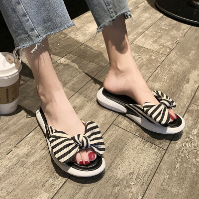 Striped flat-bottom beach slippers bowknot one-word cold fashionable flat-bottomed anti-slip soft bottom comfortable&sum
Striped flat-bottom beach slippers bowknot one-word cold fashionable flat-bottomed anti-slip soft bottom comfortable&sum
