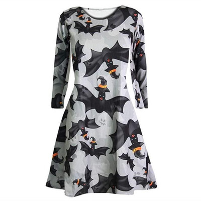 10 color 2018 Europe&the United States new Halloween clothes dress long-sleeved skull pumpkin HD print skirt spot Grey
10 color 2018 Europe&the United States new Halloween clothes dress long-sleeved skull pumpkin HD print skirt spot Grey