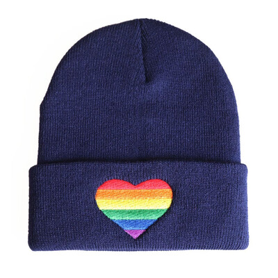 Gay Pride Rainbow Heart Embroidery Beanie Casual Winter Warm Hats For Unisex Women Men Pride Outdoor Accessories
Gay Pride Rainbow Heart Embroidery Beanie Casual Winter Warm Hats For Unisex Women Men Pride Outdoor Accessories