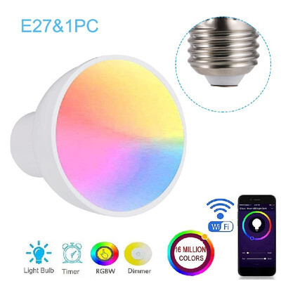 GU10E27GU53 WiFi Intelligent Light Bulb RGBW 6W LEDs Dimmable Lamp Cup Compatible with-Alexa&Google-Home Remote
GU10E27GU53 WiFi Intelligent Light Bulb RGBW 6W LEDs Dimmable Lamp Cup Compatible with-Alexa&Google-Home Remote