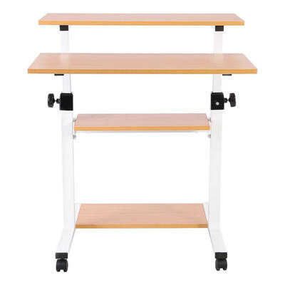 Greensen Wooden Mobile Standing Computer Work Station Desk Adjustable Height Rolling Presentation Cart
Greensen Wooden Mobile Standing Computer Work Station Desk Adjustable Height Rolling Presentation Cart