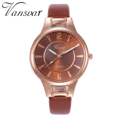 Vansvar Ladies Clock Quartz Wristwatches Reloj Casual Leather Thin Band Hours Watch Fashion Luxury Ladies Woman Watches 533
Vansvar Ladies Clock Quartz Wristwatches Reloj Casual Leather Thin Band Hours Watch Fashion Luxury Ladies Woman Watches 533