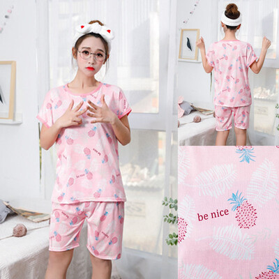 8 Patterns Pajama Sets Women Cute Cartoon Print 2 Pieces Set Crop Top Shorts Elastic Waist Loose pyjamas Spring Summer
8 Patterns Pajama Sets Women Cute Cartoon Print 2 Pieces Set Crop Top Shorts Elastic Waist Loose pyjamas Spring Summer