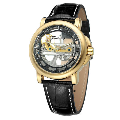 FORSINING high-grade waterproof leather steel belt double through hollow automatic mechanical watch mens watch
FORSINING high-grade waterproof leather steel belt double through hollow automatic mechanical watch mens watch