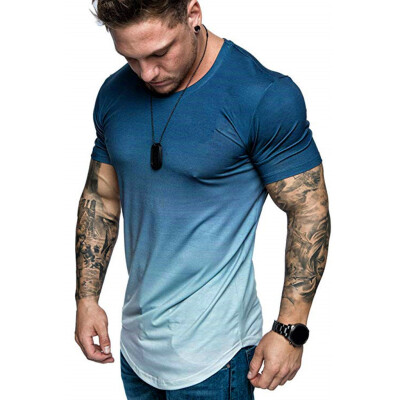 Toponeto Fashion Mens Summer Slim Casual Fit Gradient Color Short Sleeve Top Blouse
Toponeto Fashion Mens Summer Slim Casual Fit Gradient Color Short Sleeve Top Blouse
