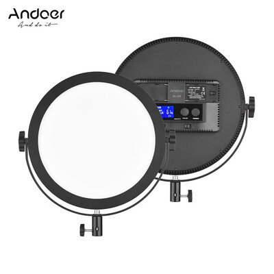 Andoer SO-30T Ultrathin Bi-color Round LED Video Light 3200K-5600K Photography Fill Light Stepless Diammable LCD Display Screen CR
Andoer SO-30T Ultrathin Bi-color Round LED Video Light 3200K-5600K Photography Fill Light Stepless Diammable LCD Display Screen CR
