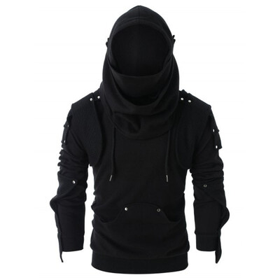 Toponeto Mens Retro Mask Elbow Button Pullover Long Sleeve Hooded Sweatshirt Tops Blouse
Toponeto Mens Retro Mask Elbow Button Pullover Long Sleeve Hooded Sweatshirt Tops Blouse