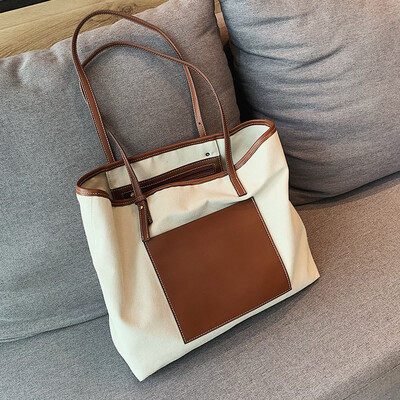 Summer new chic canvas bag female 2019 new wave fashion small fresh versatile hit color shoulder tote bag
Summer new chic canvas bag female 2019 new wave fashion small fresh versatile hit color shoulder tote bag