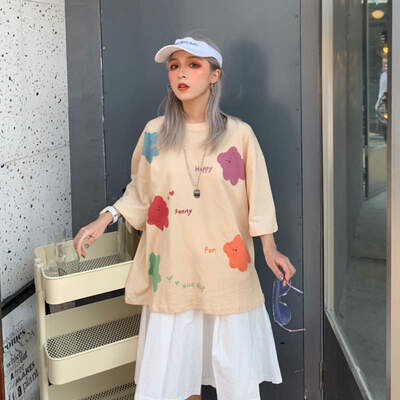 Women Kawaii T-shirt Short Sleeve Loose Korean Style T-shirt Summer Short Sleeve Girls Oversize Tee
Women Kawaii T-shirt Short Sleeve Loose Korean Style T-shirt Summer Short Sleeve Girls Oversize Tee