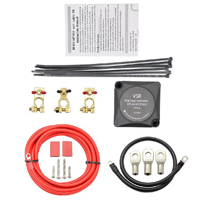 Voltage Sensitive Relay Automatic Charging Relay Dual Battery Smart Isolator 12V140AVSRwith Wiring Kit 
Voltage Sensitive Relay Automatic Charging Relay Dual Battery Smart Isolator 12V140AVSRwith Wiring Kit