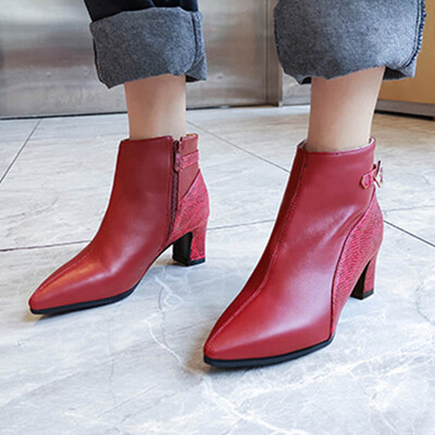Rose New Autumn And Winter Stitching Color Chunky Heels Boots Women High-Heeled Shoes
Rose New Autumn And Winter Stitching Color Chunky Heels Boots Women High-Heeled Shoes