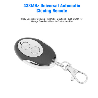 433MHz Universal Automatic Cloning Remote Control Copy Duplicator Copying Transmitter 2 Buttons Touch Switch for Garage Gate Door
433MHz Universal Automatic Cloning Remote Control Copy Duplicator Copying Transmitter 2 Buttons Touch Switch for Garage Gate Door