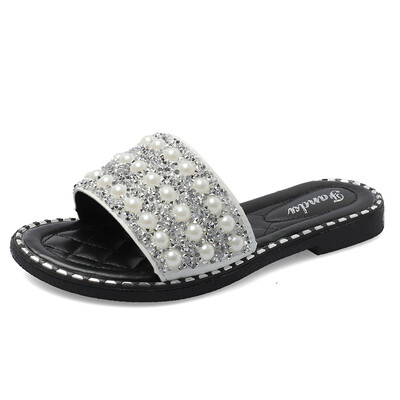 Slippers women summer fashion sandals to wear 2019 new word drag Joker flat rhinestones Korean version of beach shoes
Slippers women summer fashion sandals to wear 2019 new word drag Joker flat rhinestones Korean version of beach shoes