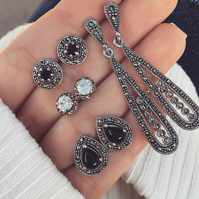 EK503 5PairsSet Water Drop Green Stone Stud Earrings for Women Boho Boucle Doreille Jewelry Gems Earring Set Dazzling Brincos
EK503 5PairsSet Water Drop Green Stone Stud Earrings for Women Boho Boucle Doreille Jewelry Gems Earring Set Dazzling Brincos