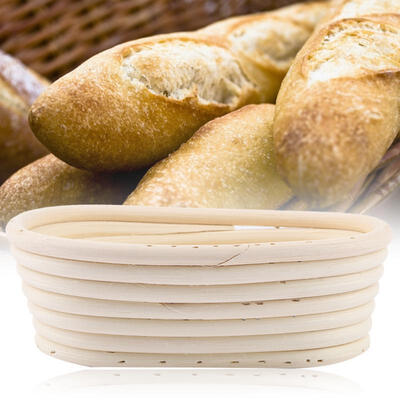 Greensen Oval Shape Handmade Bread Basket Craft Rattan Basket Bread Basket Baking Tool
Greensen Oval Shape Handmade Bread Basket Craft Rattan Basket Bread Basket Baking Tool
