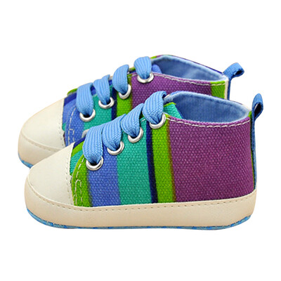Newborn Infant Nursling Trottie Baby Girls&Boys Strip Canvas Shoes Shoelace Prewalker Prehobbler Sneaker
Newborn Infant Nursling Trottie Baby Girls&Boys Strip Canvas Shoes Shoelace Prewalker Prehobbler Sneaker