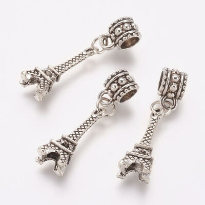 Alloy European Dangle Beads Eiffel Tower Antique Silver 33mm Hole 5mm Pendant 21x75x5mm
Alloy European Dangle Beads Eiffel Tower Antique Silver 33mm Hole 5mm Pendant 21x75x5mm