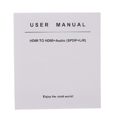 HD to HD&Optical Spdif RCA LR Audio Converter HD Audio Extractor SplitterHD In HD Digital Analog Audio Out
HD to HD&Optical Spdif RCA LR Audio Converter HD Audio Extractor SplitterHD In HD Digital Analog Audio Out