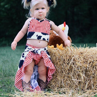 4Pcs Toddler Baby Kids Girls Crop Tops Cow Shorts Pants Skirts Dress Outfits Clothes
4Pcs Toddler Baby Kids Girls Crop Tops Cow Shorts Pants Skirts Dress Outfits Clothes