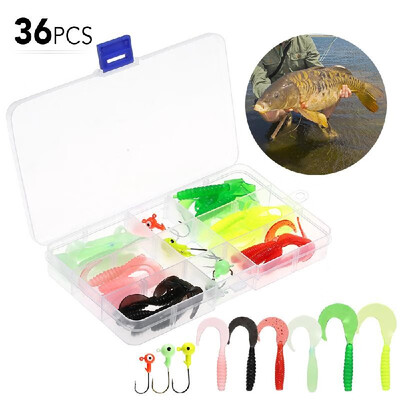 108pcs Fishing Tackle Set Artificial Soft Bait Grub Earthworm Lures Swimbaits Jig Hooks Set with Tackle Box
108pcs Fishing Tackle Set Artificial Soft Bait Grub Earthworm Lures Swimbaits Jig Hooks Set with Tackle Box