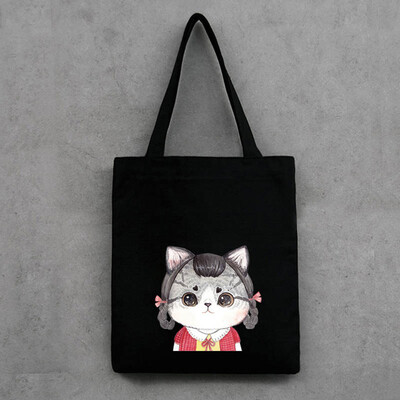 Tailored Fashion Women Canvas Printing Cute Cat Shoulder Bags Large Capacity Shopping Bag
Tailored Fashion Women Canvas Printing Cute Cat Shoulder Bags Large Capacity Shopping Bag