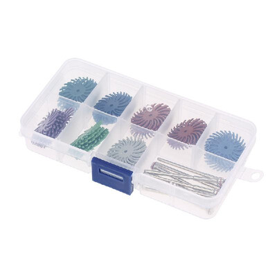 40Pcs Polishing Bristle Disc Brush Assortment Polisher & 10Pcs Mandrel for Wood Jewelry Dental Polishing Use
40Pcs Polishing Bristle Disc Brush Assortment Polisher & 10Pcs Mandrel for Wood Jewelry Dental Polishing Use