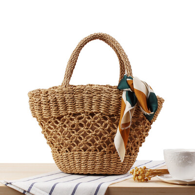 Small hand-woven woven beach bag hollow scarves small fresh straw bag holiday leisure bag
Small hand-woven woven beach bag hollow scarves small fresh straw bag holiday leisure bag