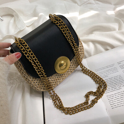 New French small bag female 2019 new Korean version of the wild single shoulder slung fashion chain woven saddle bag
New French small bag female 2019 new Korean version of the wild single shoulder slung fashion chain woven saddle bag